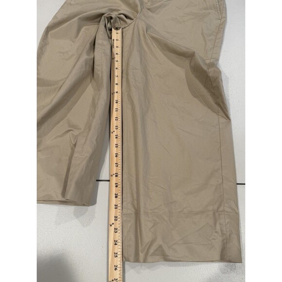 NEW Nordstrom Pants Womens 12 Khaki Wide Leg Relaxed Fit Chinos Casual Career - Picture 6 of 7